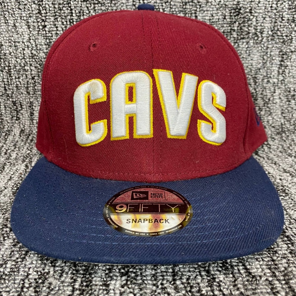 New Era Cleveland Cavaliers Hat Mens OSFM Wine Navy Blue 9FIFTY Snapback Cap